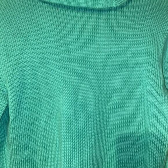 Polo Ralph Lauren Sport Women's M Spring Green Cotton Knit Cowl Pullover Sweater - Picture 8 of 8